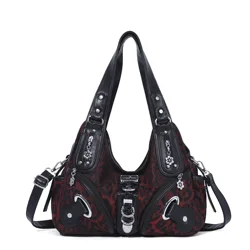 Angelkiss Women Handbags Leopard Shoulder Bag Top-handle Handbag Fashion Satchel Dumpling Shoulder Bag Tote Hobos Large Purse