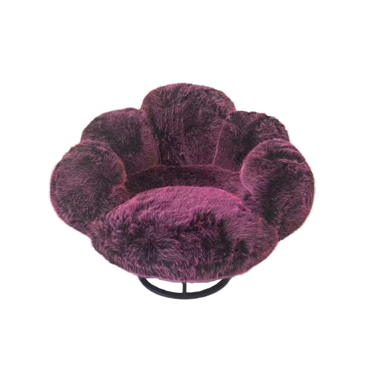 كرسي بذراعين فردي لطيف على شكل مخلب الدب، كرسي ترفيهي جديد من القماش القطيفة، أثاث غرفة المعيشة في في فيلا الفندق #5