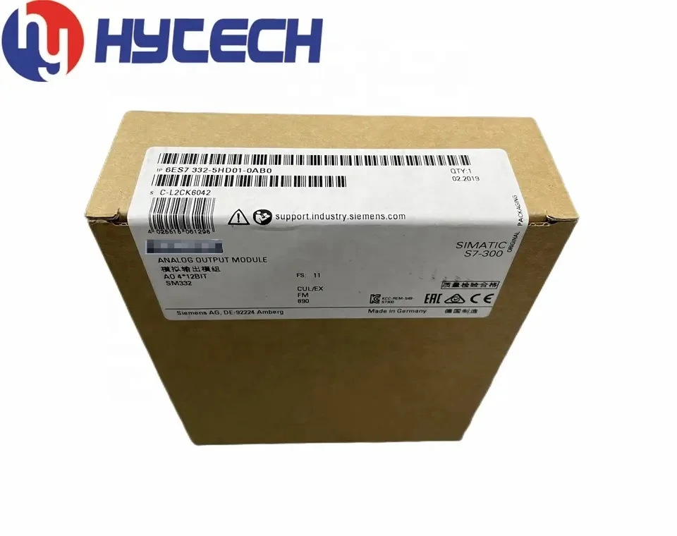 PLC Controller SIMATIC S7-300 PLC Analog output SM332 Module AO 4*12 BIT 6ES7332-5HD01-0AB0