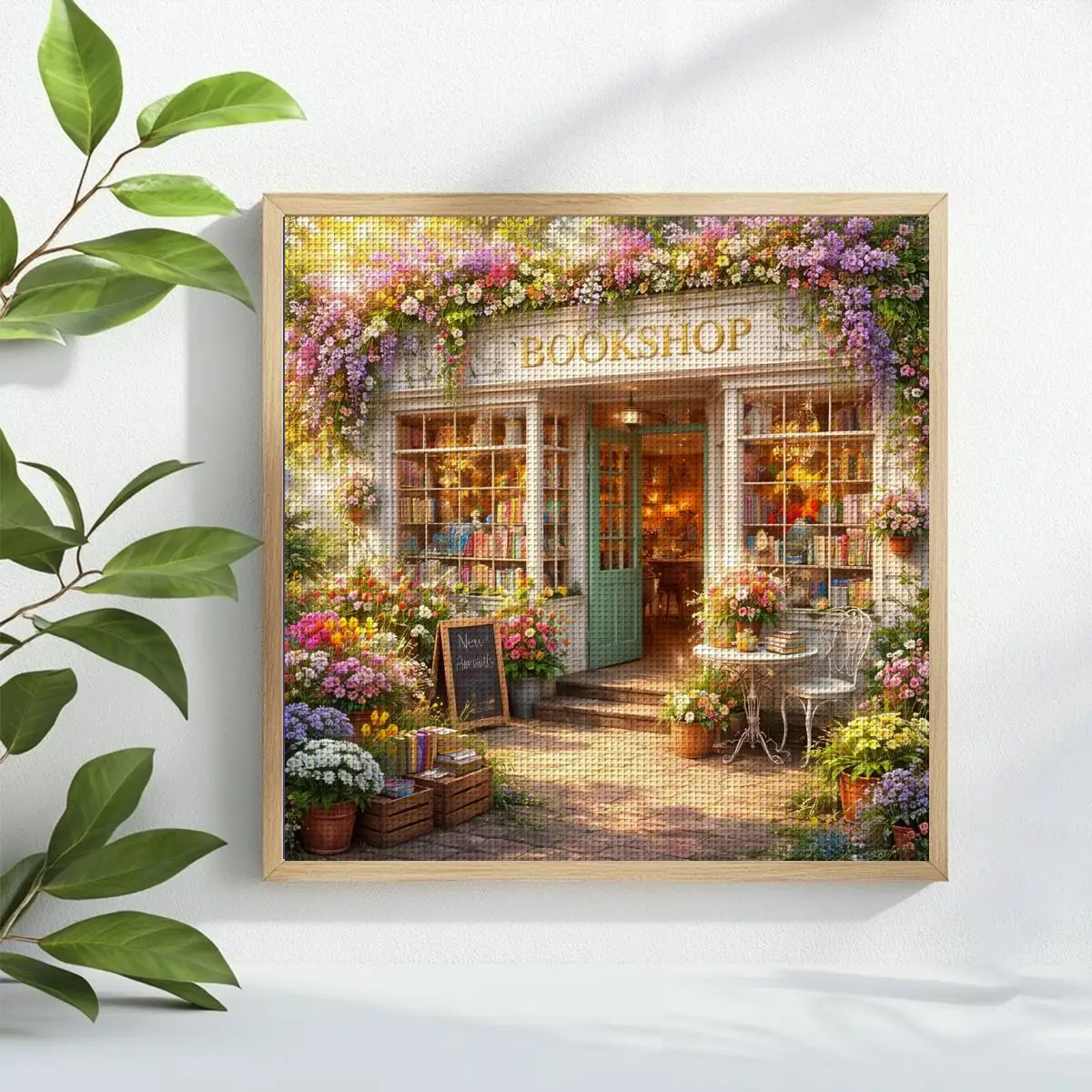 1 Stück 40X40CM/15,74 Zoll Blumen-Stickmuster Kreuzstich-Set DIY-Set 11CT/14CT DIY-Stickset DIY-Kreuzstich-Set Neu eingetroffen – Detail 1