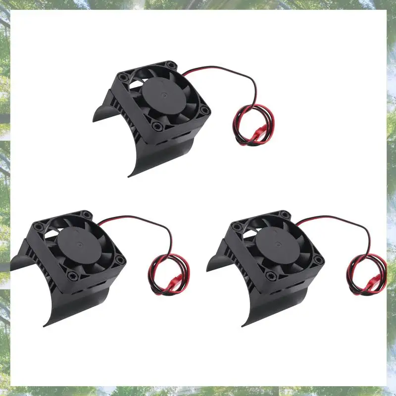 T84C-3X 42 mm motorkoelventilator koellichaam voor Traxxas 1/10 E-Maxx E-Revo Summit Arrma 1/8 Kraton Talion Typhon RC auto, zwart