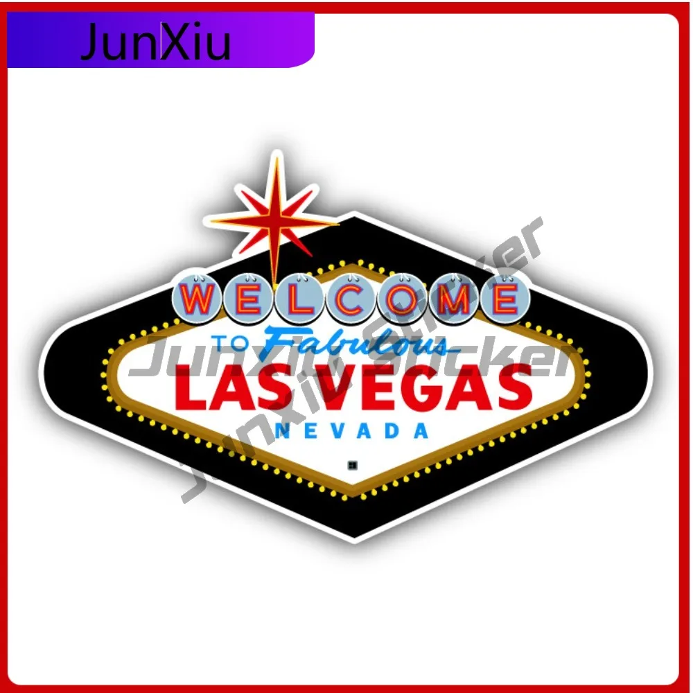 

Las Vegas Welcome Cute Premium Fade Resistant Classic Car Decal Accessory Waterproof Vinyl Laptop Window Bumper Auto Exterior