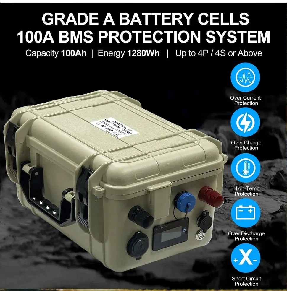 بطارية LiFePO4 عالية الأداء 12 فولت: سعة فعلية 100 أمبير، 6000 دورة، 100 أمبير BMS | الشحن الجوي والاستخدام البحري #2