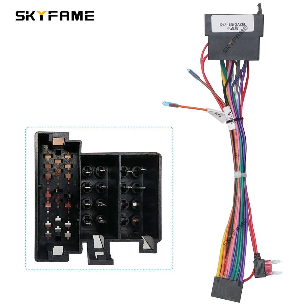 Адаптер-декодер SKYFAME для автомобильной проводки 16-контактный, кабель питания для Android-магнитолы для Lada Gazel