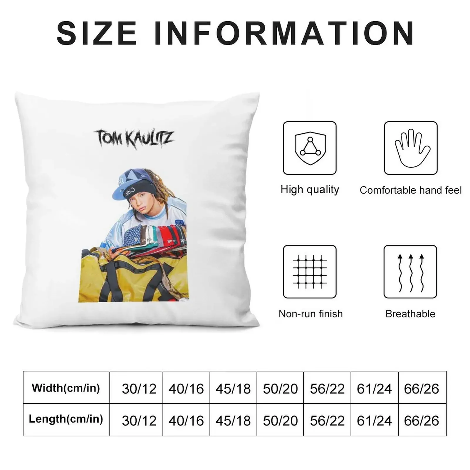 Tokio Hotel - tom kaulitz Throw Pillow Pillow Decor Throw Pillow Covers Decorative Cover For Living Room Custom Cushion