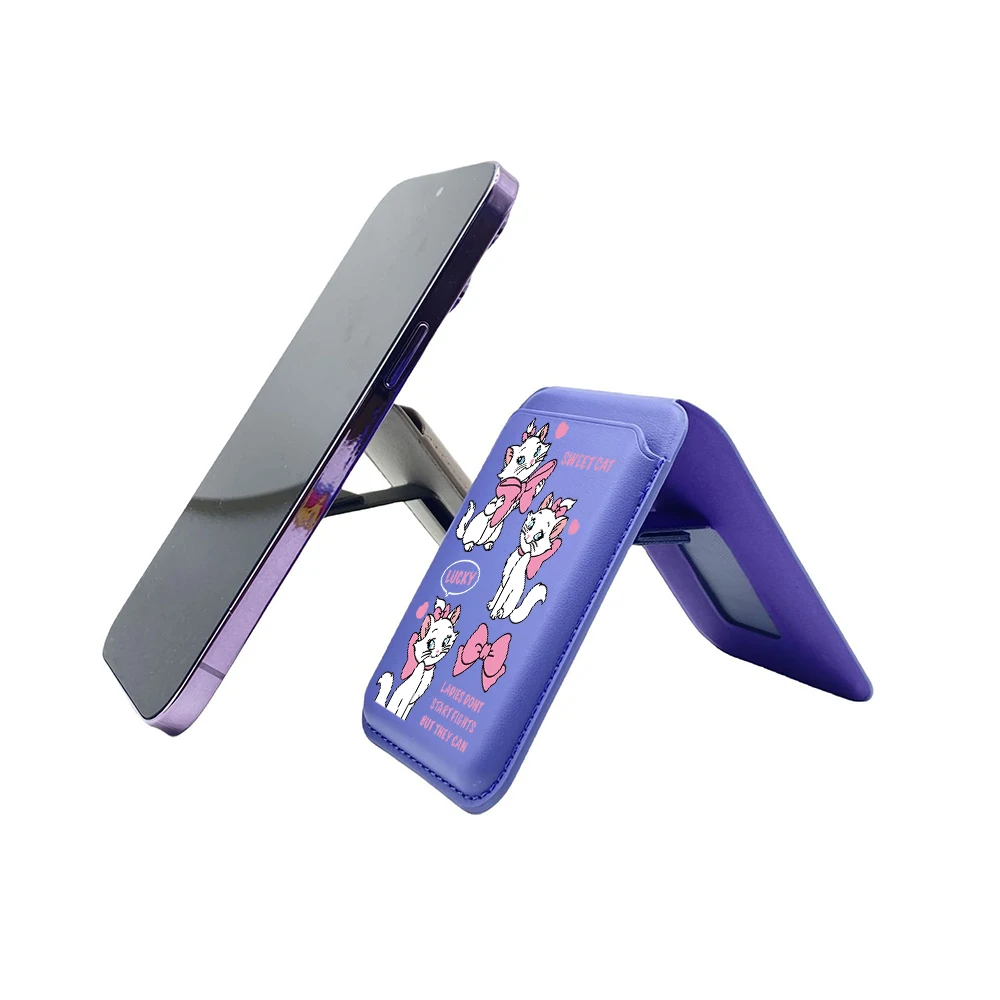 Simpatico gattino sexy Portafoglio magnetico Borsa Nascondi supporto per iPhone 16 15 14 13 Porta carte in pelle per custodia Magsafe Pocket Cover