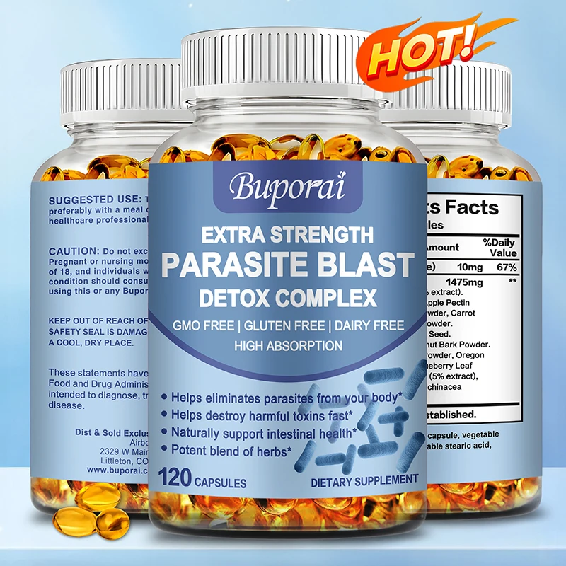 Parasite Blast Detox Complex - Supports Intestinal Health, Eliminate Parasites, Cleanse & Detoxification, Enhances Immune