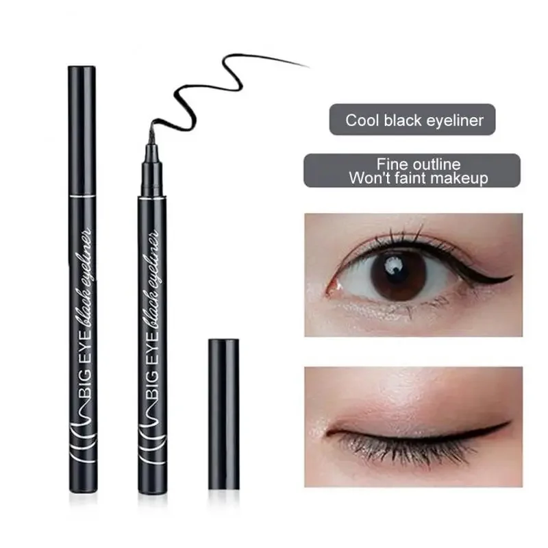 Heallor lang anhaltende glatte Anwendung Eyeliner weich kein verschmieren des Make-up für Frauen langlebiges Make-up Make-up intensives schwarzes Wasser