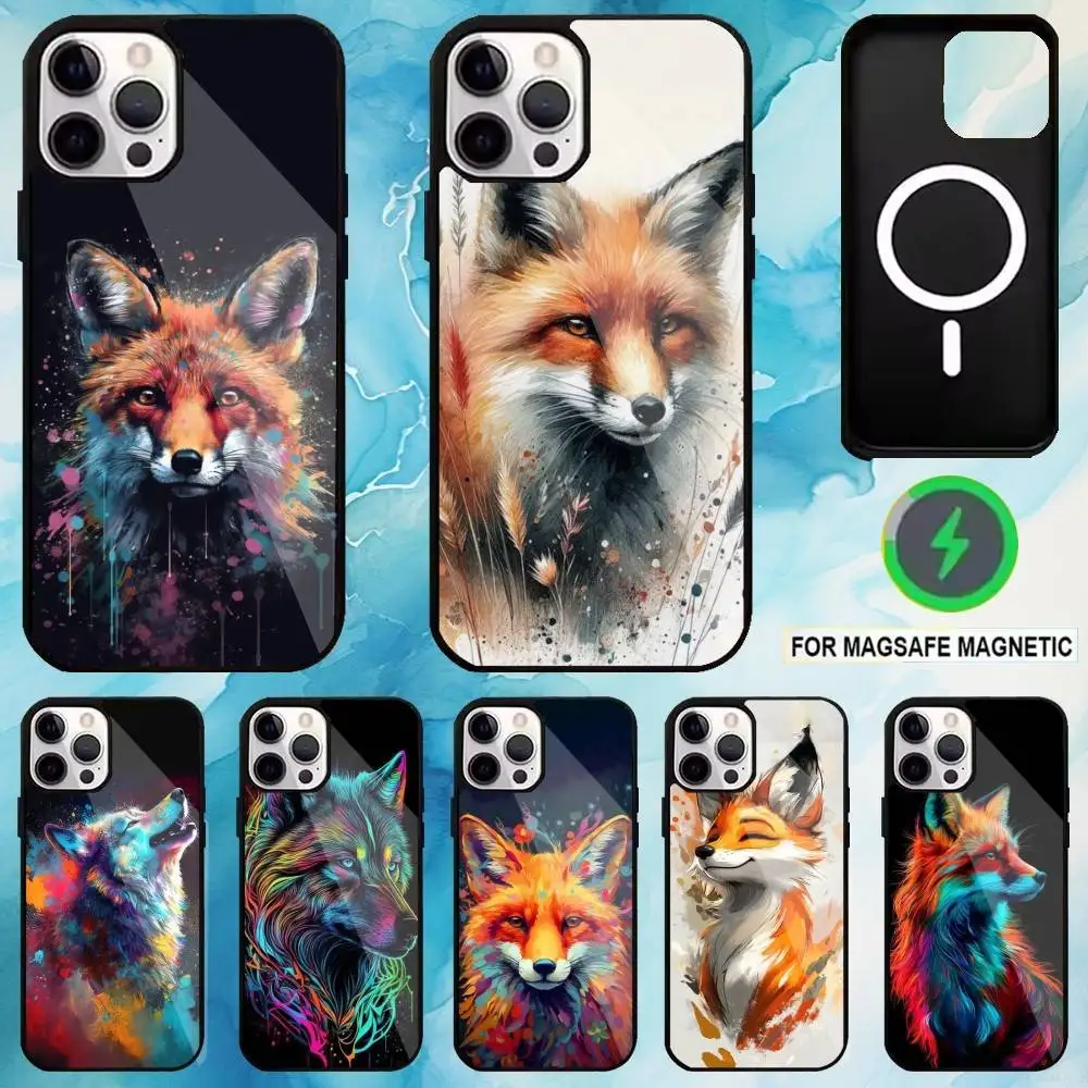 

Cool Fox Phone Case For iPhone17,16,15,14,13,12,11 Plus,Pro Max Magnetic Magsafe Wireless Charging