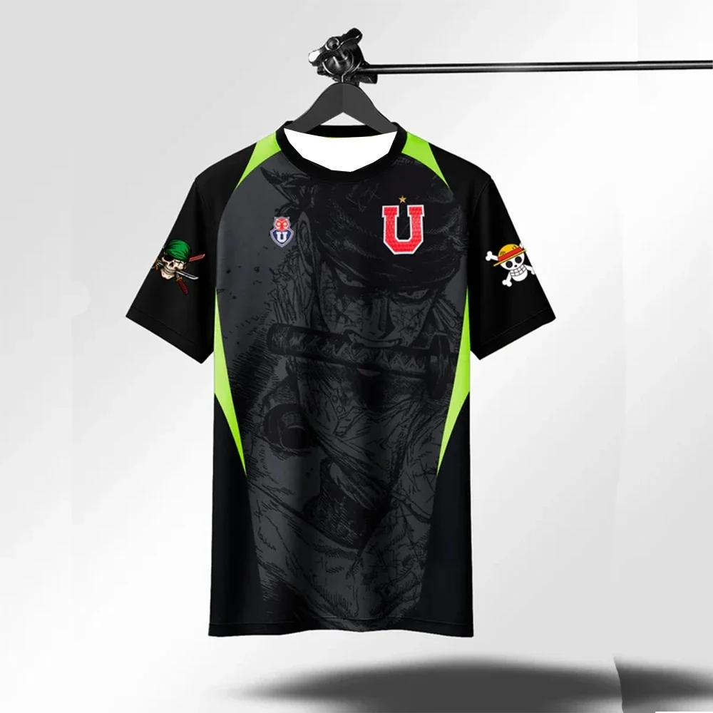 

Новая футболка Bandai 2026 года по японскому аниме One Piece: Джерси Зоро 2025, черная футбольная форма