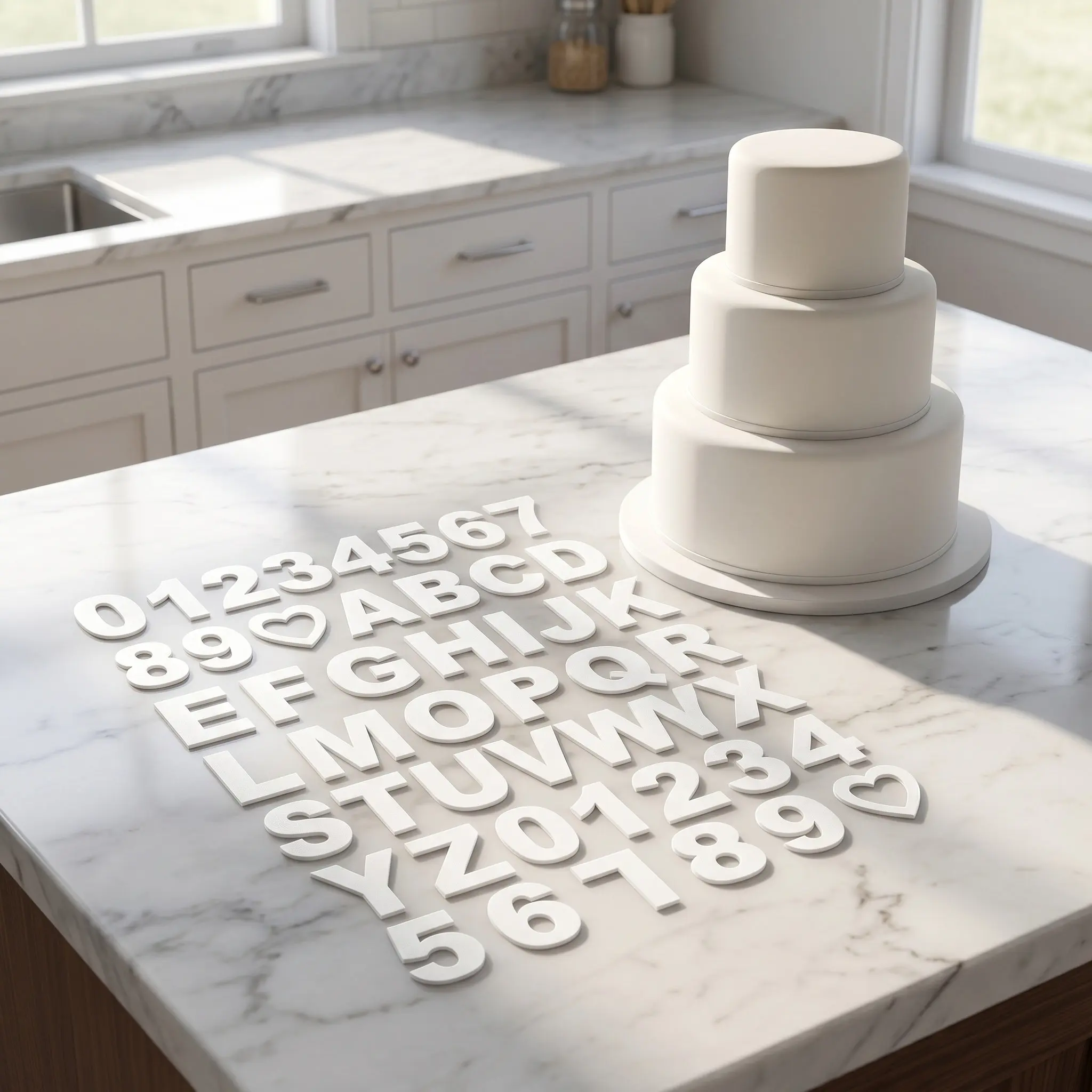 37Pcs Cake Stencil Templates Number Alphabet DIY Baking Tools Creative Birthday Wedding Party Cake Molds Baking Stencils