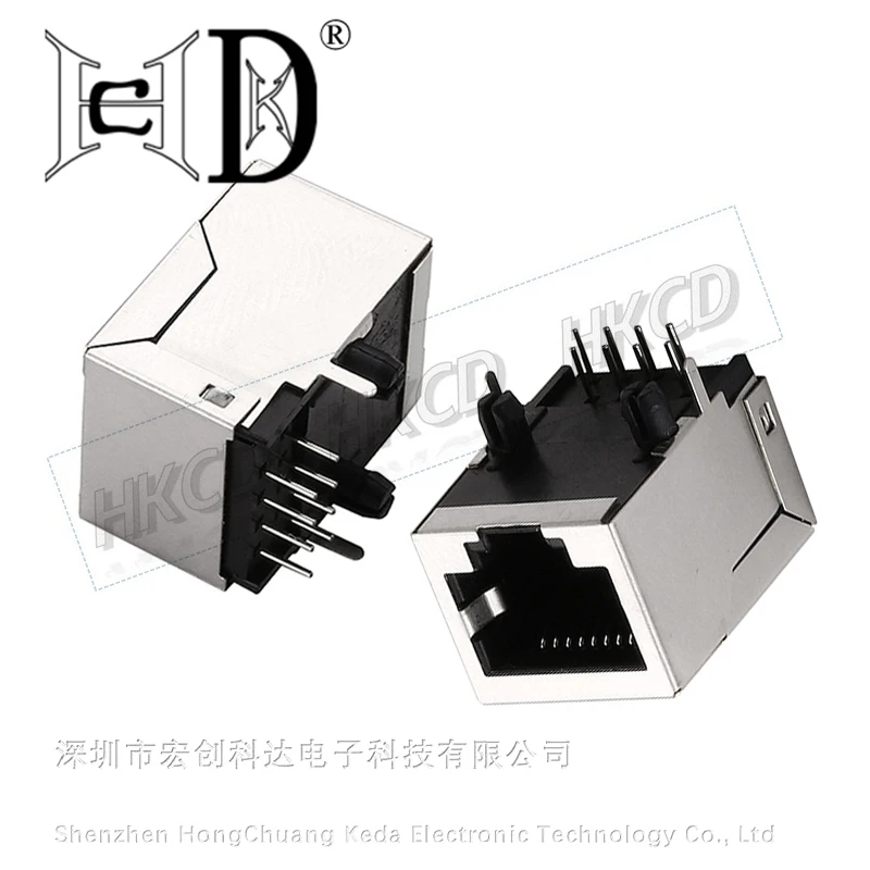 

2Pcs RJ45 8P8C Network Ethernet PCB Mount 8Pin Female Socket Solder Connector