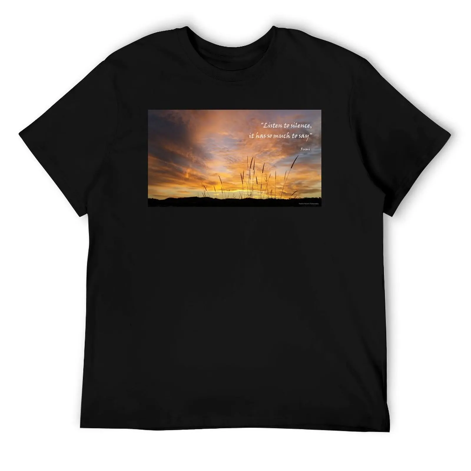 

Listen to silence, it has so much to say T-Shirt black cotton t-shirt plain for man package t shirts for man pack cotton T-Shirt