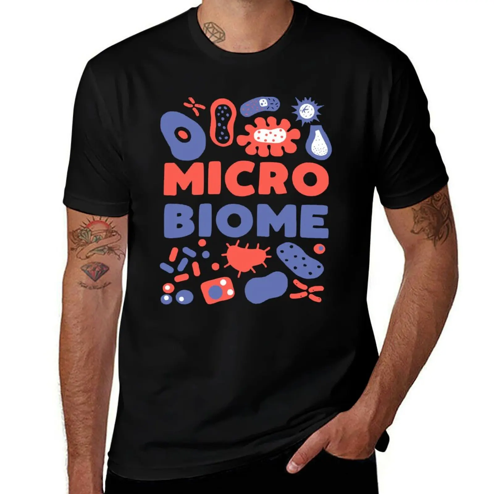 Funny Microbiome - microbiologist gift T-Shirt anime vintage graphic tee oversized t shirt t shirt men