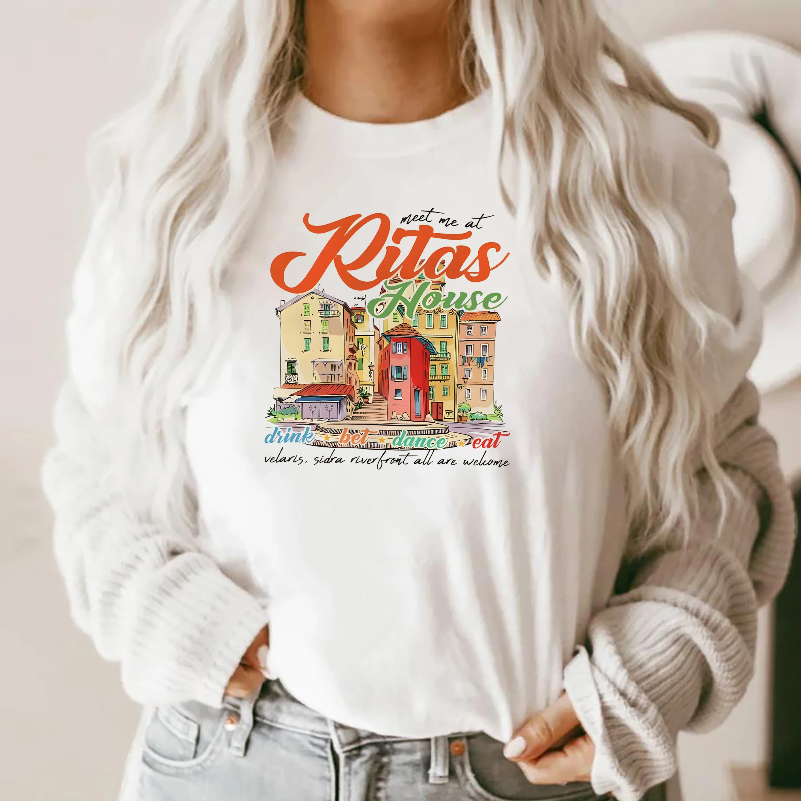 Rita's Bar Acotar Vintage shirt Velaris Night Court SJM Merch Universe Feyre Nesta Cassian Rhysand Morrigan Tshirt ACOTAR shirt