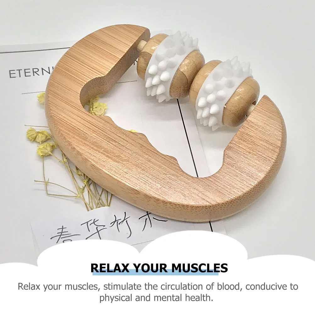 

1Pcs Manual Body Massager Two Bead Roller Handheld Ergonomic Relaxing Muscle Massager Portable Full Body Massage Tool