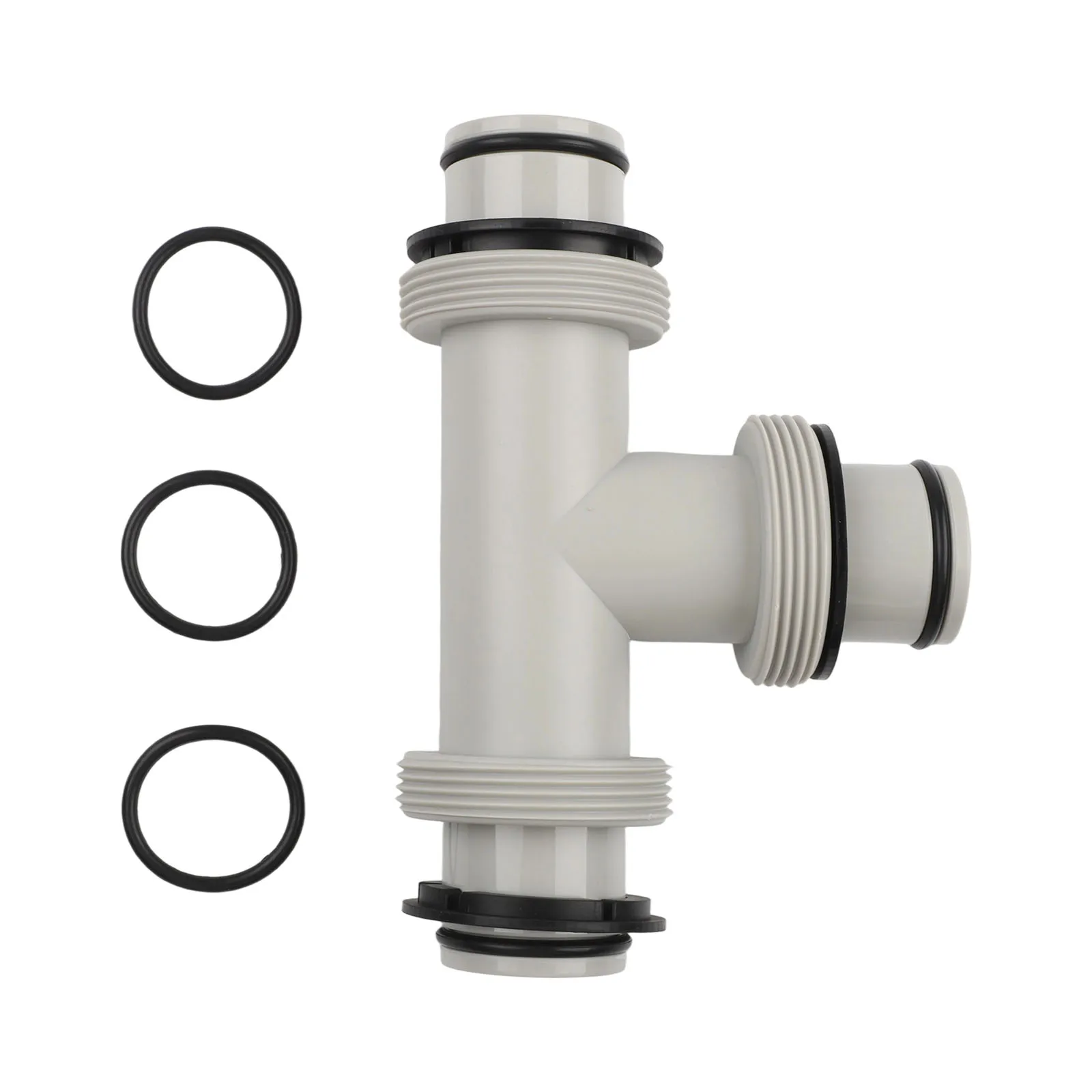 1.5in Tee T-connector Replacement Hose Adapter Plastic Hose Extension Adapter  For Intex Split Hose Plunger Valve Pool Part