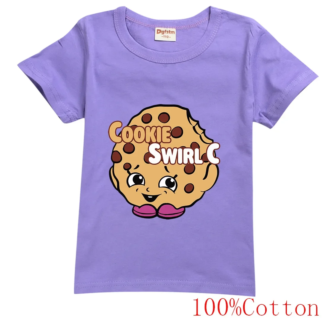 Cookie Swirl C Kids Clothes Cotton Short-sleeved T-shirts Children Sweatshirt Cartoon Casual Teen Tops Boys Girls Tees