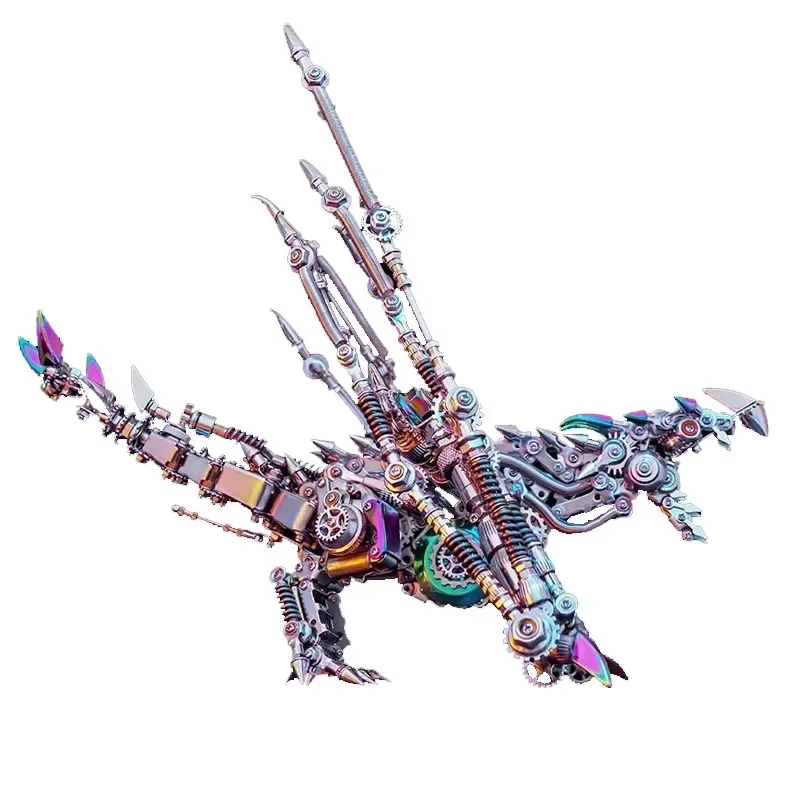 3D dreidimensionales Metall-Montagemodell, mechanischer Geistdrache, präzise handgefertigte Blöcke für Herren-Geburtstagsgeschenke, Spielzeug