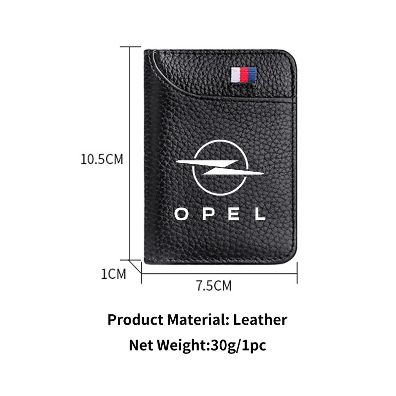 Super Slim Soft Wallet Credit Card Holder Wallets Thin Small Short Wallets For Opel Grandland Astra Insignia Corsa Zafira Meriva