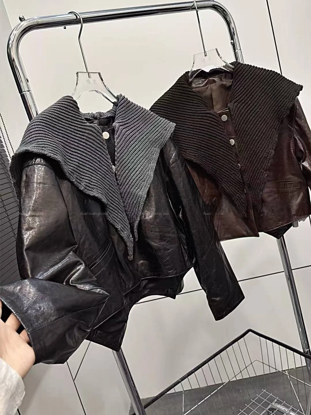 

Ning 2025 New Sle Women's Leather Jaet Genuine eepskin Long Sve Zipper Closure Luxury Feel Small Size Friendly