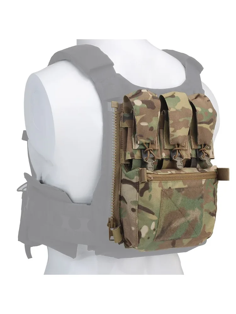 Taktyczna Torba Rozszerzająca Panel Tylny Plate Carrier V5 FCPC, Dodatkowa Kieszeń, Podpakiet, Airsoft, Potrójna Kieszeń, Akcesoria do Kamizelki — 2