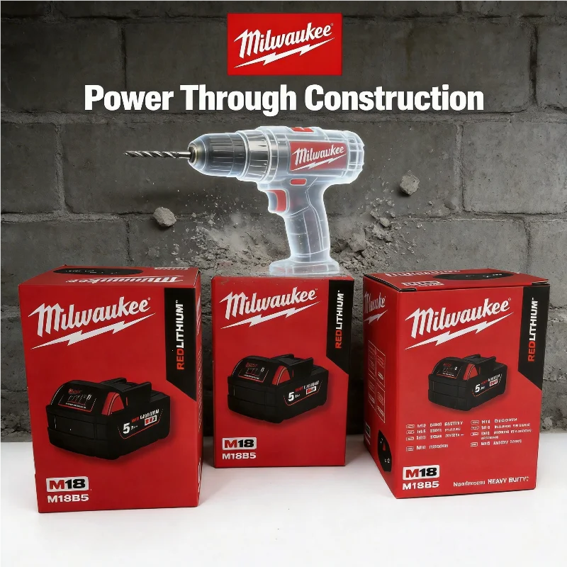 Original Milwaukee M18 Battery milwaukee 18V 5Ah 6Ah Rechargeable Battery for Milwaukee Tool M18B6 48-11-2402 48-11-2411 2604-22