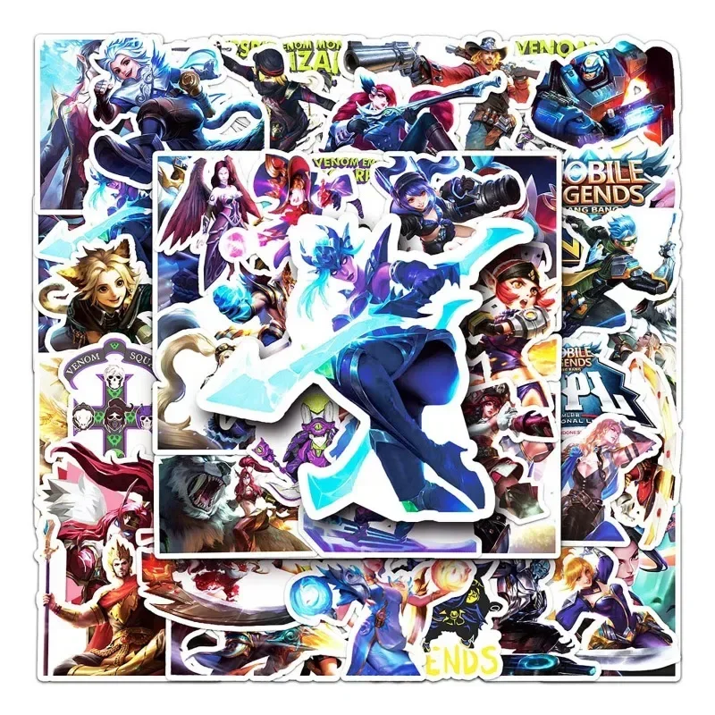 50/30/10PCS Mobile Legends Popular Game Peripheral Graffiti Luggage Skateboard Waterproof Sticker School Supplies Student Gifts