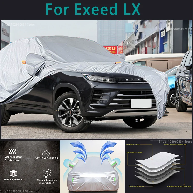 

For Exeed LX 210T Waterproof Full Car Covers Outdoor Sun uv protection Dust Rain Snow Protective Auto Protective cover