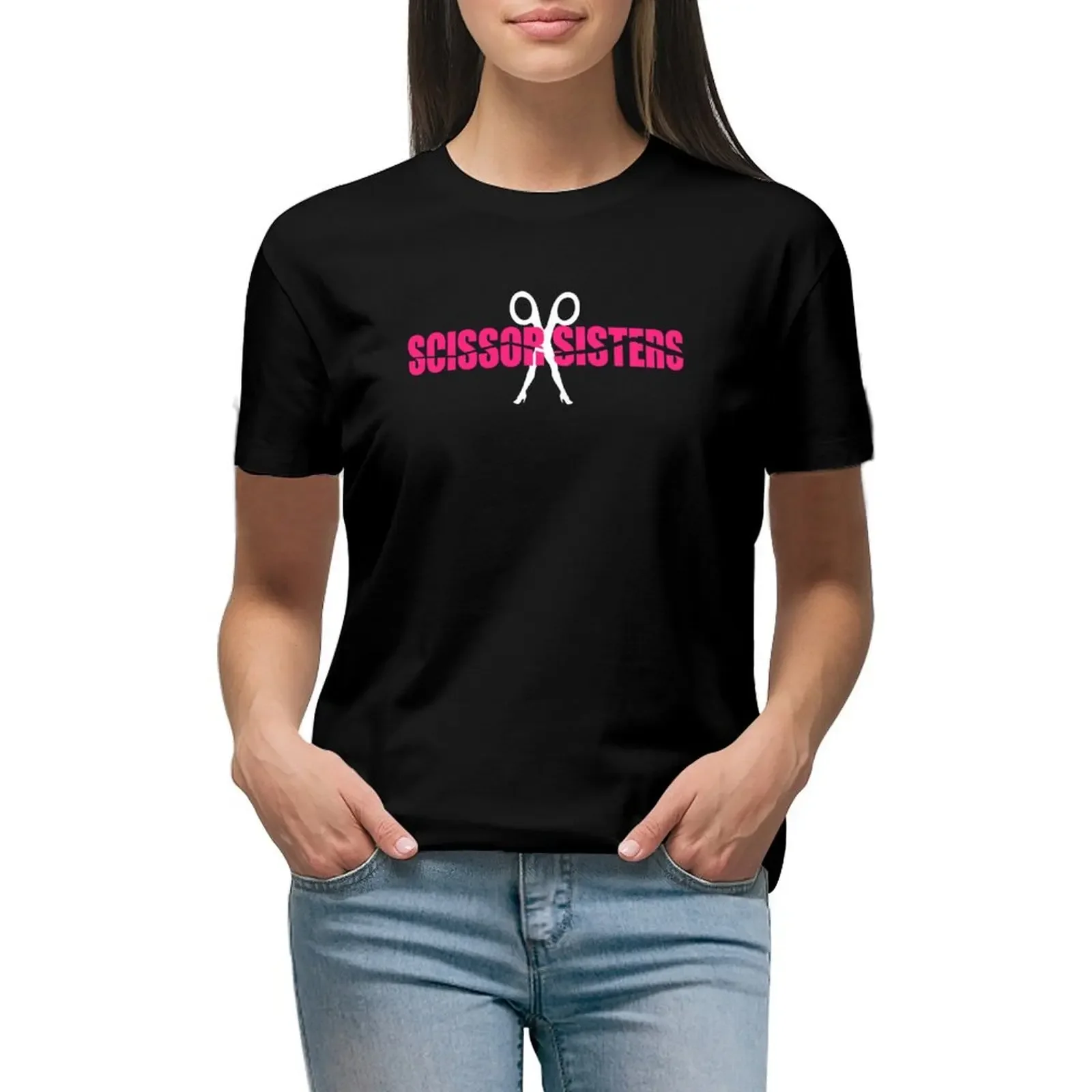 

Scissor Sisters T-Shirt Aesthetic clothing plain Female clothing blacks luxury designer clothing Women