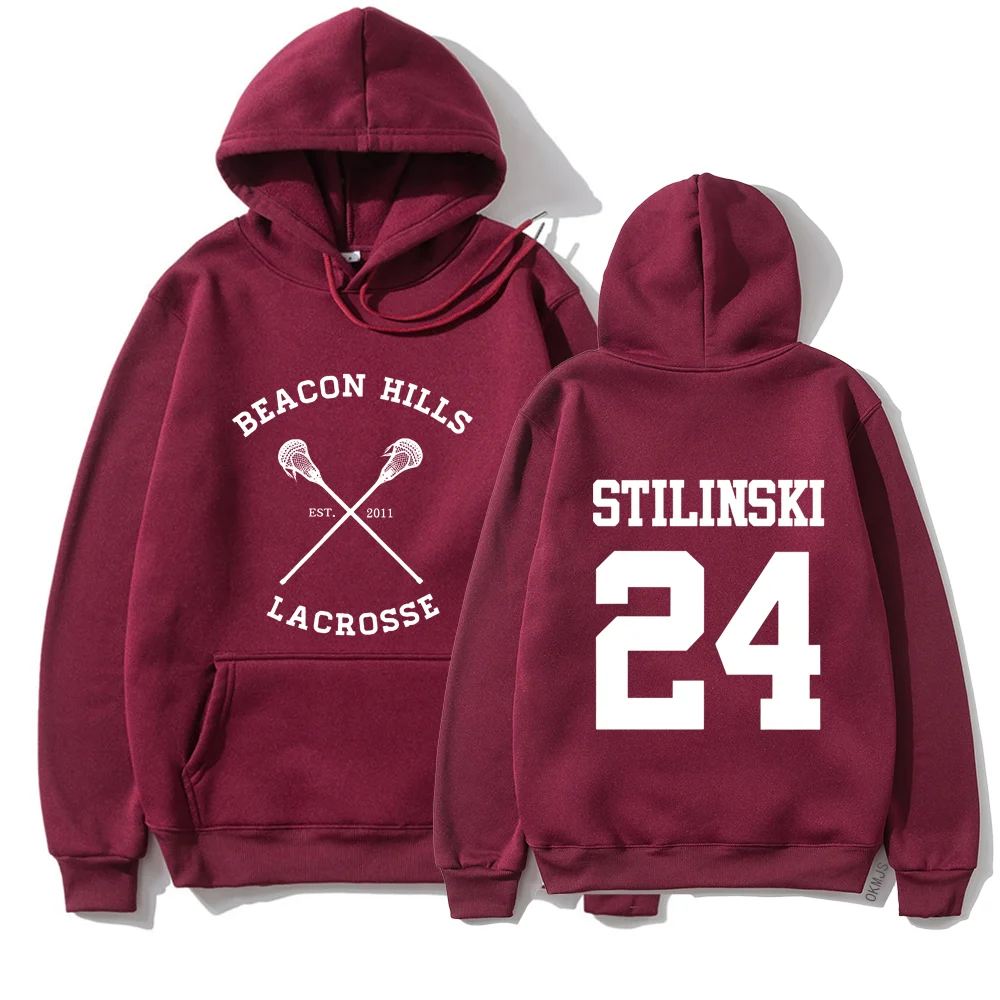 Teen Wolf Hoodie Beacon Hills Stilinski 24 Lahey McCall Pullover Tv Show Hooded Sweatshirt Hooded Hip Hop Hoodies Streetwear Top