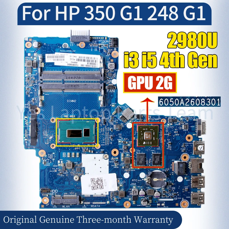 

6050A2608301 для HP 350 G1 248 G1 материнская плата для ноутбука 2980U i3 i5 4-го поколения 216-0841009 2G 100% протестированная материнская плата для ноутбука