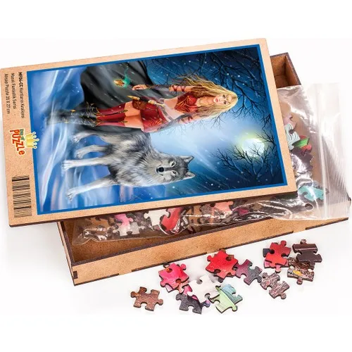 King Of Puzzle Wolves Queen Wooden Jigsaw Puzzle 204 Pieces (MF04-CC)