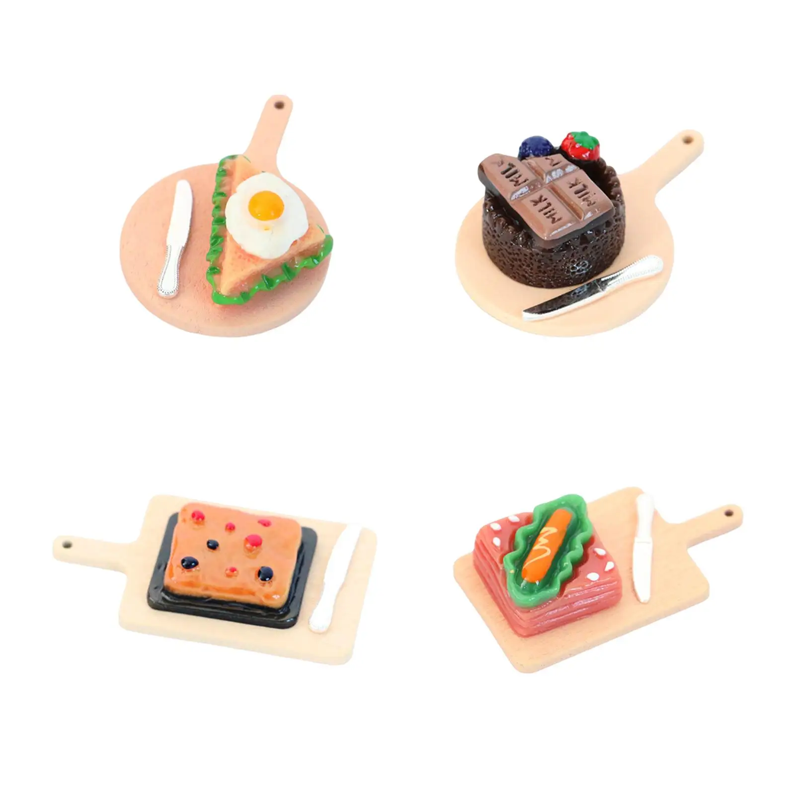 Kids Pretend Play Kitchen Accessories Set, Mini Doll Food Play, Mini Food, for