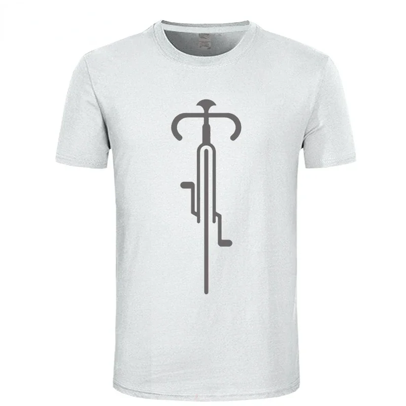 Bike Lines Cycling Novelty Creative Men Printed T-shirt Top Tops Koszulki Camisetas Hipster Style Short Sleeve Cotton Clothes