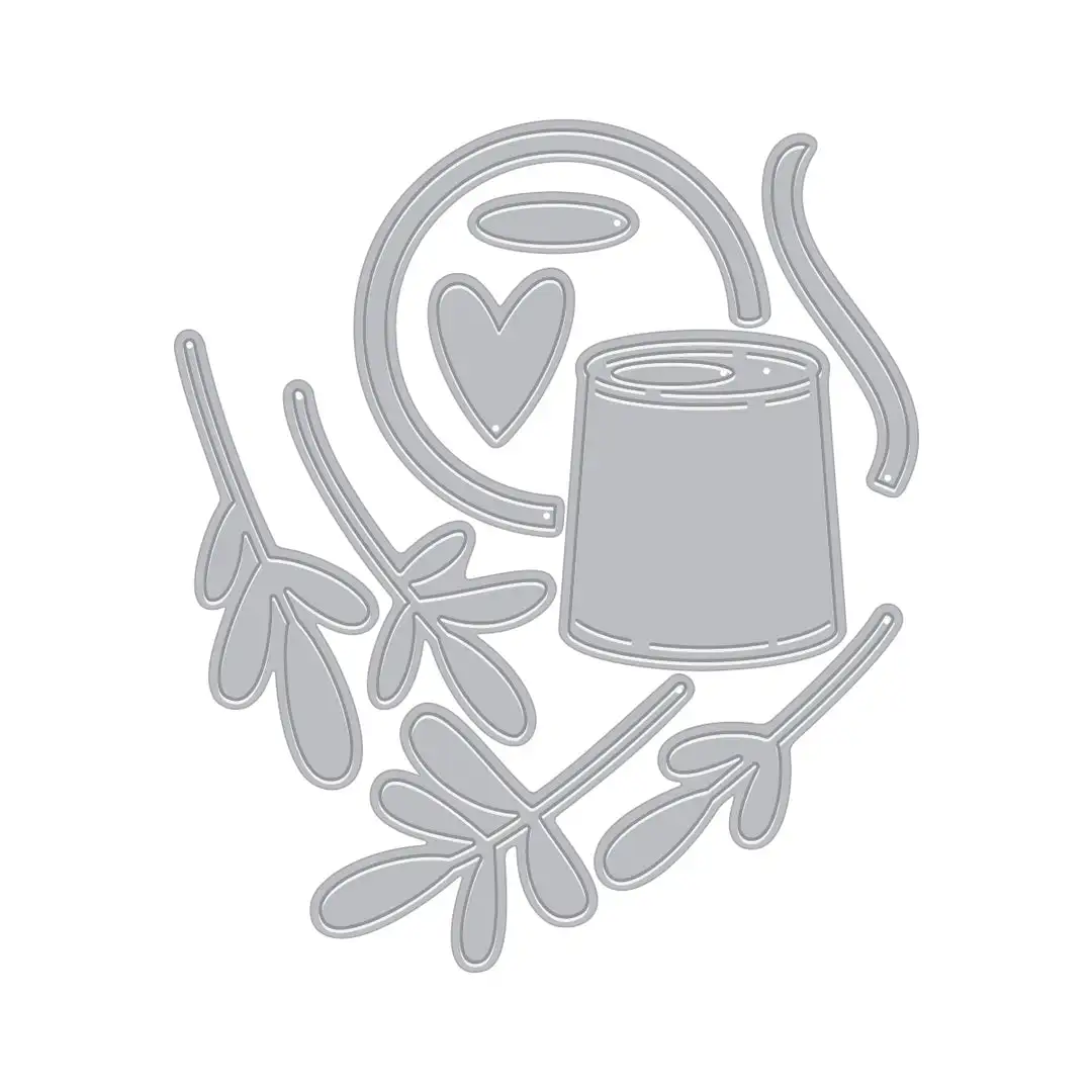 

Watering Can Vase Metal Cutting Dies Clear Stamps for DIY Greeting Card Making Scrapbooking Craft Decoration April 2026 New