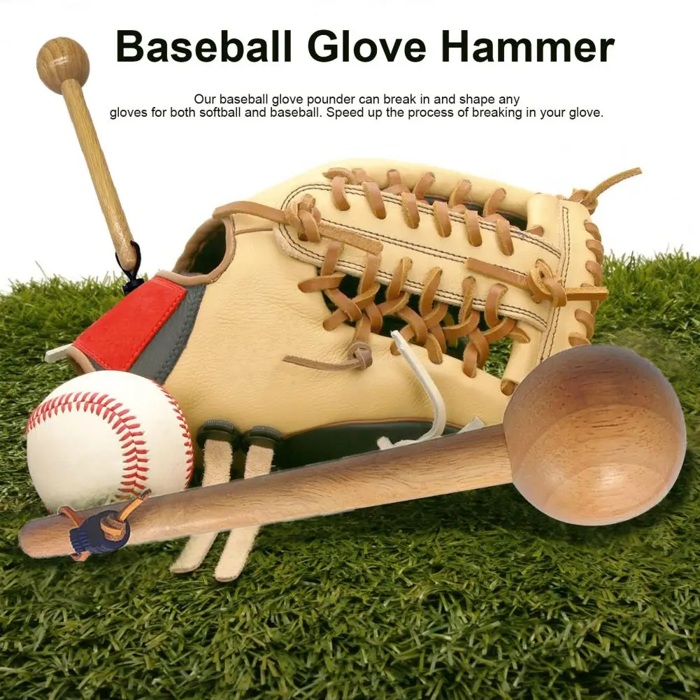 1 Set Wear-resistant Glove Break-in Mallet  Smooth Surface No Burr Baseball Glove Mallet  Baseball Round Ball Bat