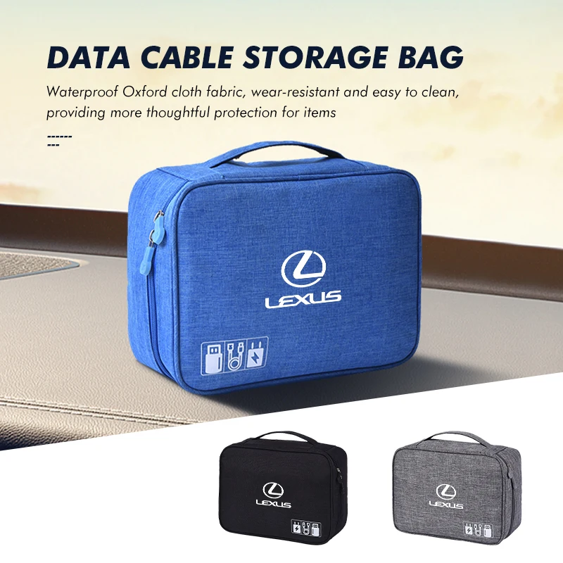 Car Multifunctional Bi-fold Storage Bag Double Zipper Large For Lexus CT ES GS NX IS250 CT200h IS300h ES300h ERX400h NX300h