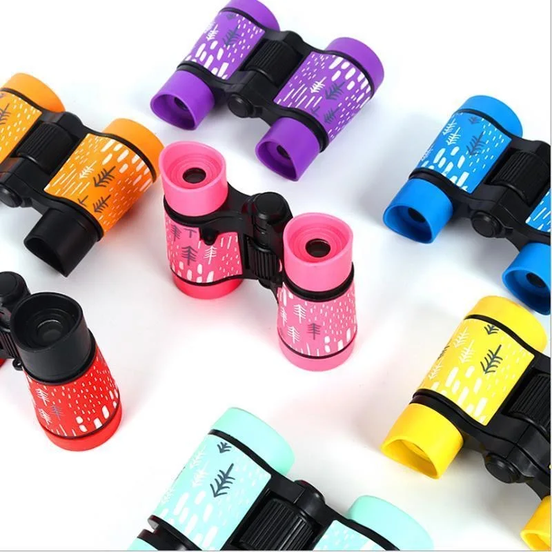 Kids Binoculars Set for Age 3-12 Years Boys Girls Hunting Folding Small Telescope Birthday Gifts Educational Camping Outdoor