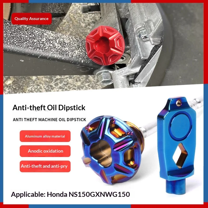 For Honda NS150GX NWG150 Aluminum Oil Dipstick Anti-Theft Anodized CNC Dipstick Accesorios Moto Accessori Moto