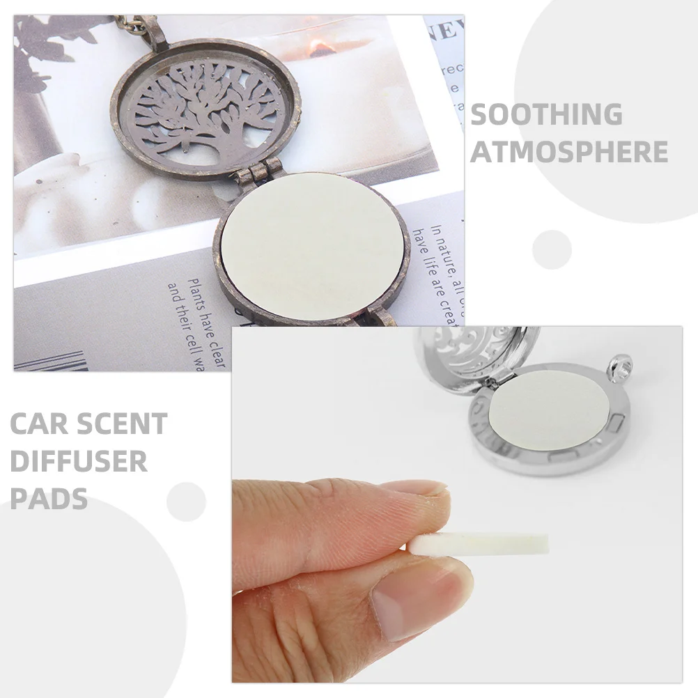 

150Pcs Fiber Cotton Car Air Freshener Pads Refillable Aroma Pads Fits Pendant Long Lasting Oil Absorption for Car Home