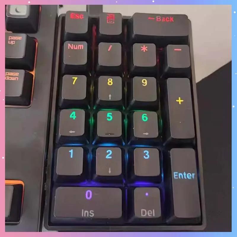 

YF20 Проводная механическая цифровая клавиатура с RGB-подсветкой, 20 клавиш, внешний ноутбук, финансовый учет, кассир, офисная мини-клавиатура, подарок