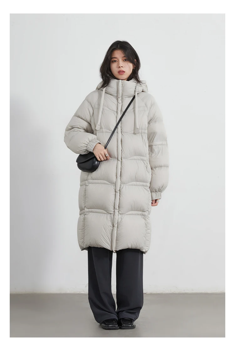 CHIC VEN Women Long Down Coats Solid Loose Casual 95 White Duck Down Jacket Thick Warm Female Outerwear Autumn Winter 2025