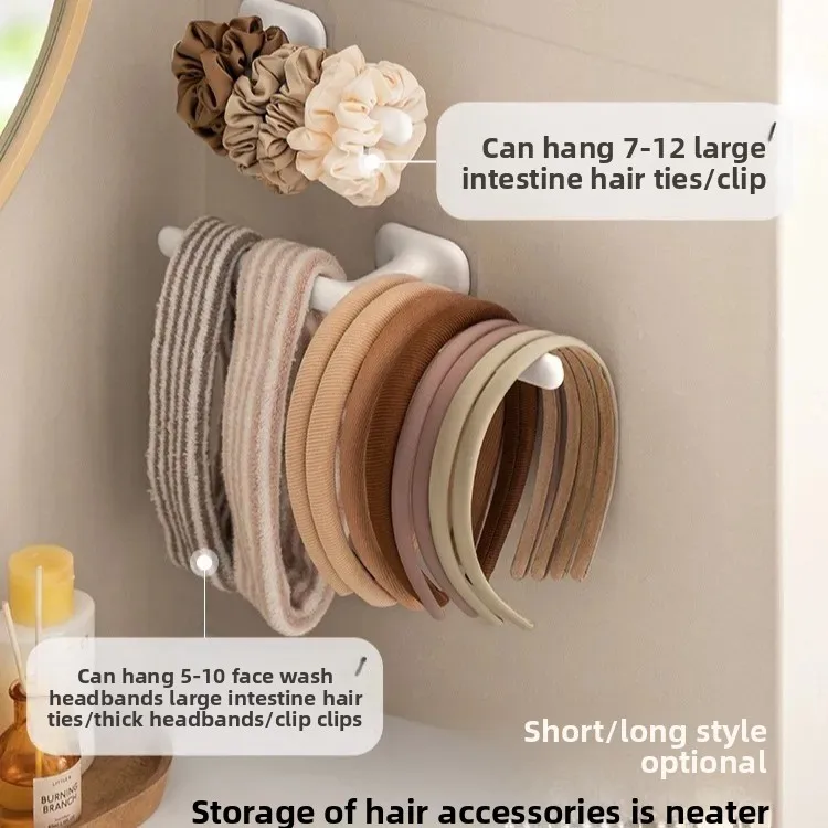 الحائط هيرباند تخزين الرف الأطفال إكسسوارات الشعر عقال المنظم لا الحفر عنبر حامل قصاصة الشعر #2