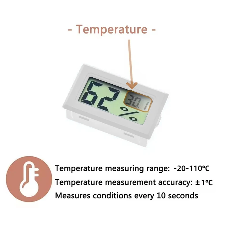 Мини-цифровой дисплей, измеритель температуры и влажности в помещении, термометр, гигрометр с батареей для 3D-принтера, сушилка, коробки для сигар