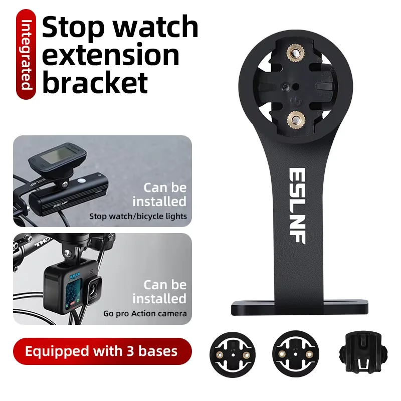 ESLNF Stainless Steel Bicycle Computer Holder Multi-functional Bike Handlebar Mount for Igpsport Garmin Bryton