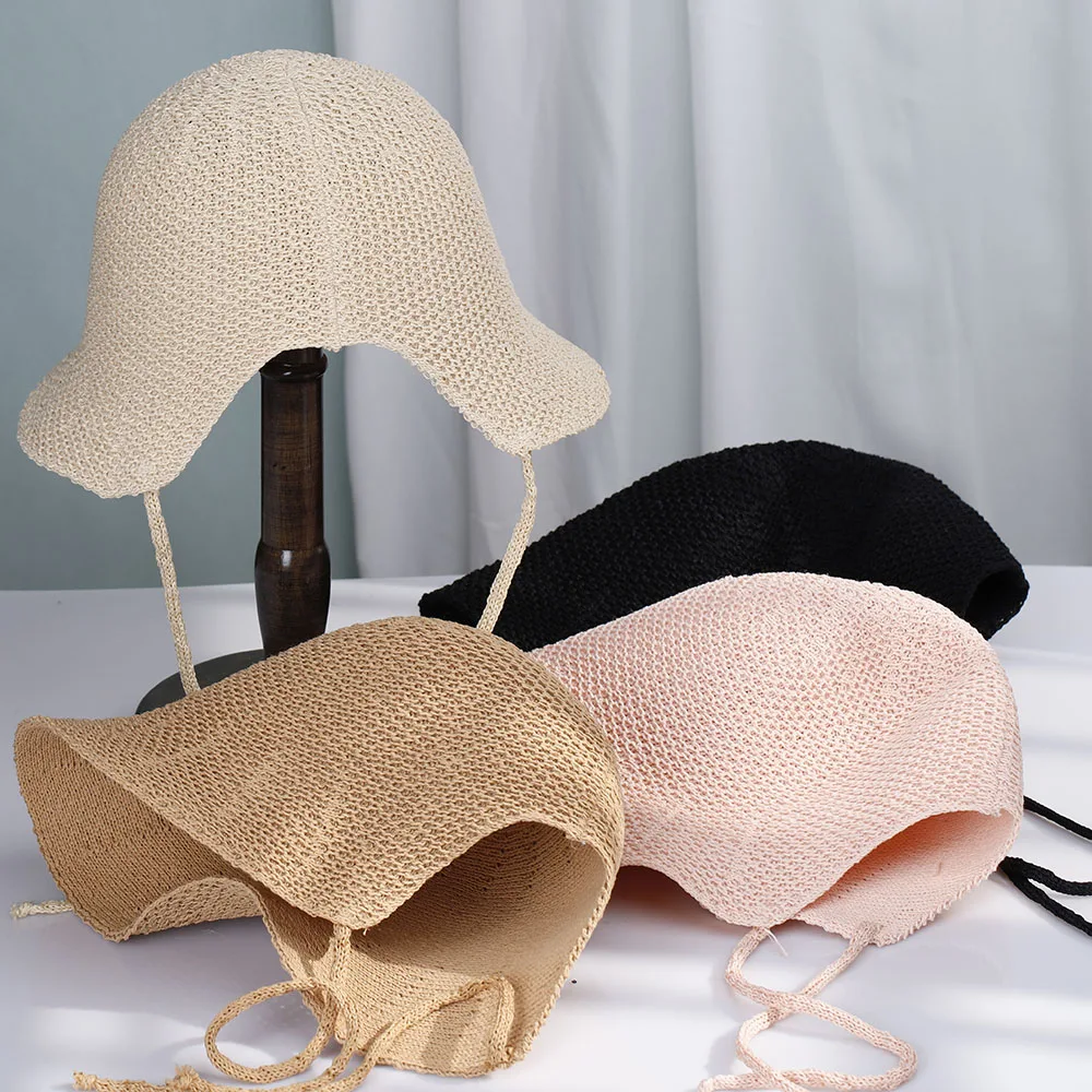 2022 NEW Womens Straw Hats Panamas UV Protection Sun Visor Beach Hats fashion Visors Foldable Female Women\'s summer hat