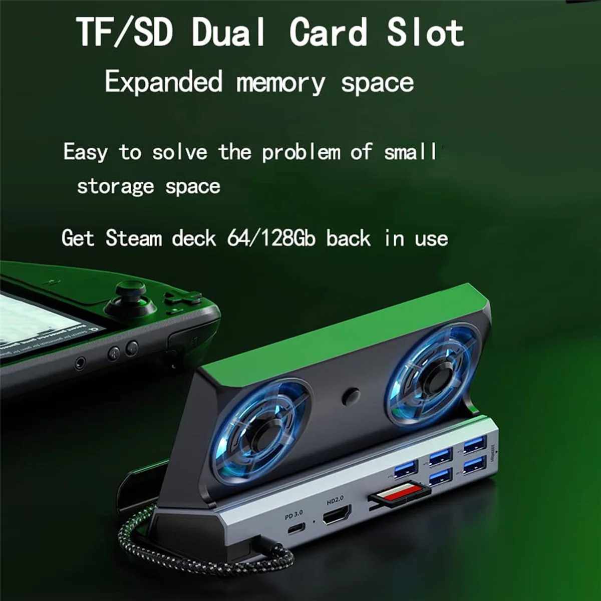 10 in 1 Docking Station with Fan