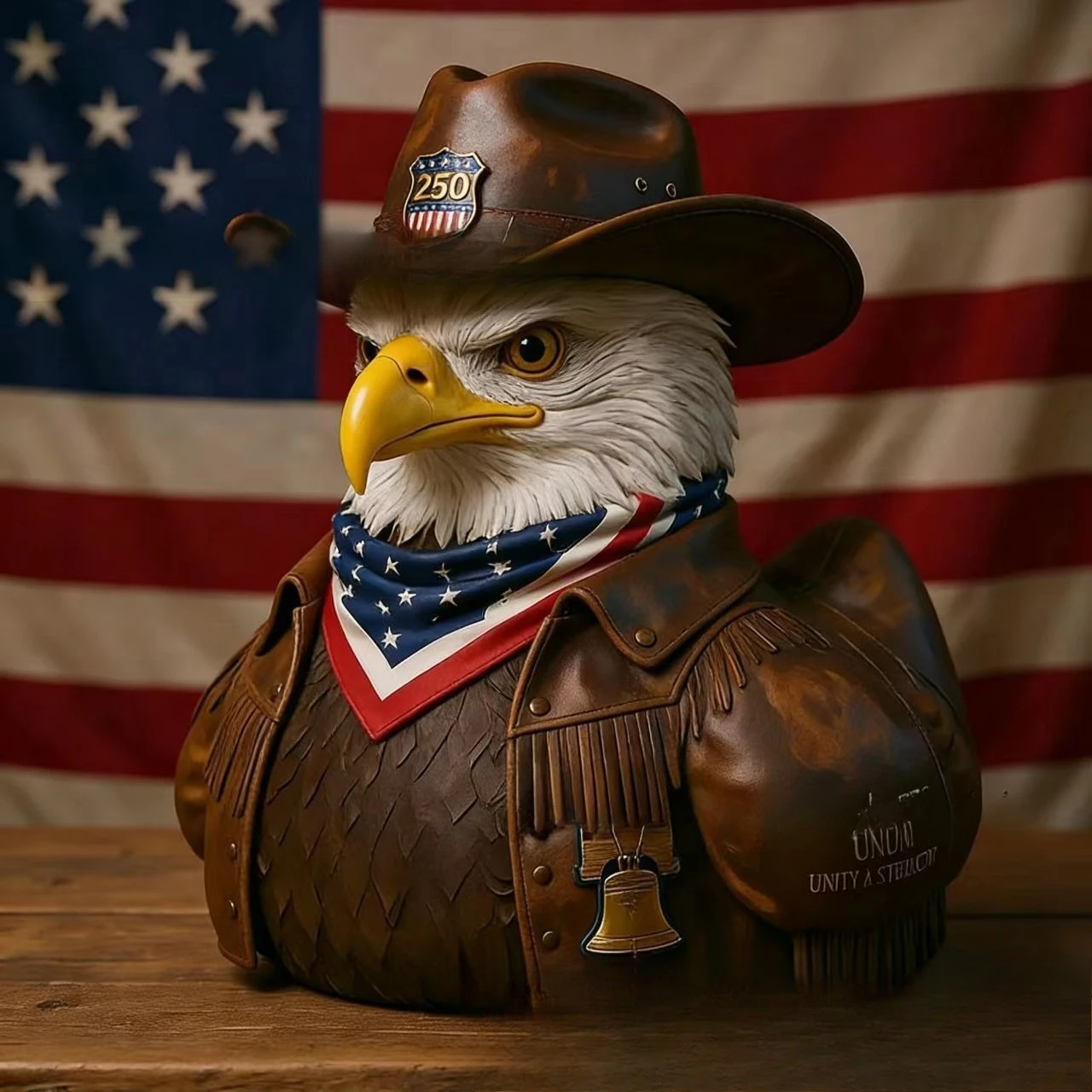 New 250th Anniversary Liberty Eagle Duck Statue Resin Memorial Decor Creative Desktop Ornament Collectible Craft Gift