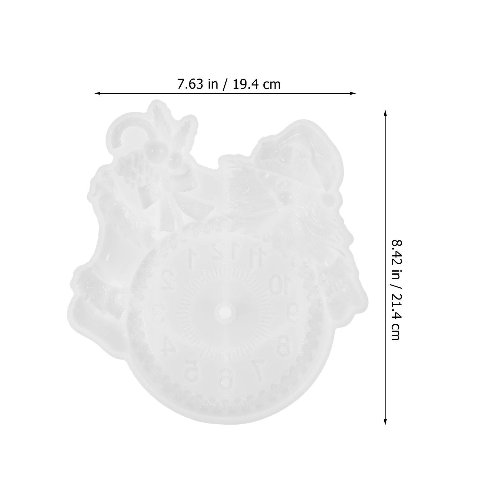 

Clock Mold DIY Silicone Molds Round Flexible Resin Silica Gel Epoxy Santa Claus Plate Making
